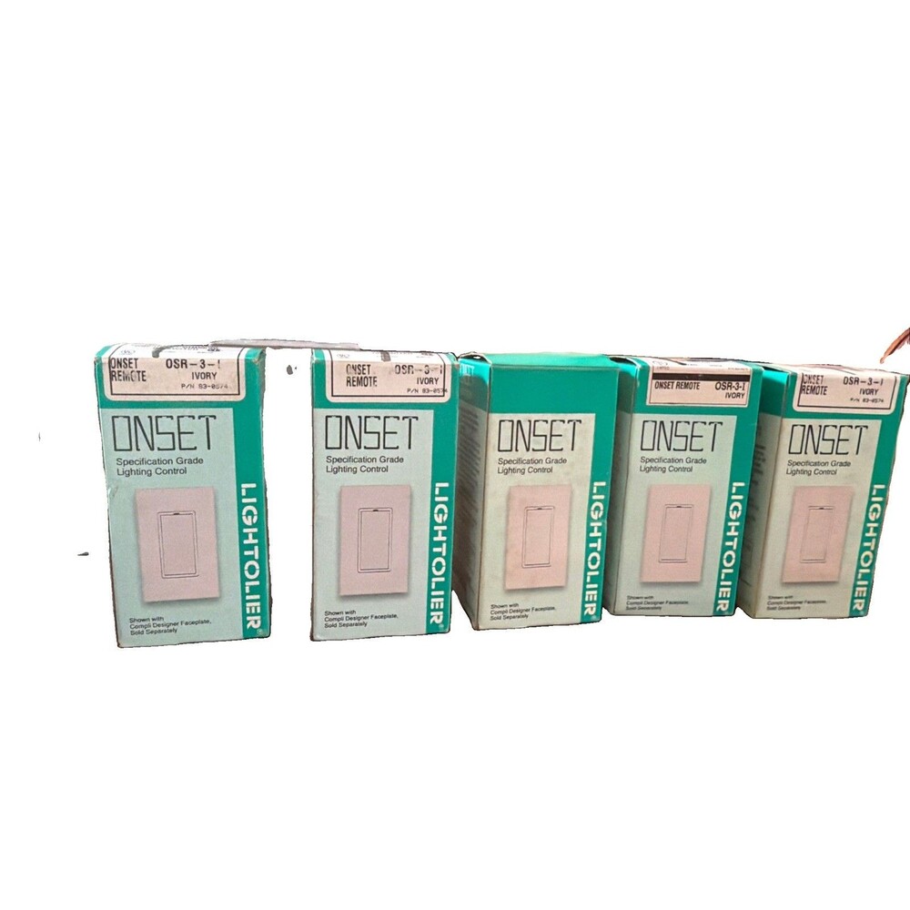 5 New Lightolier Onset Remote Multi-Location Dimmer Model OSR-3I- In Ivory